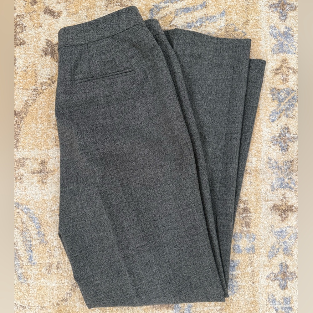 LOFT Heather Gray Straight Leg Dress Pants | Classic Lightweight Wool